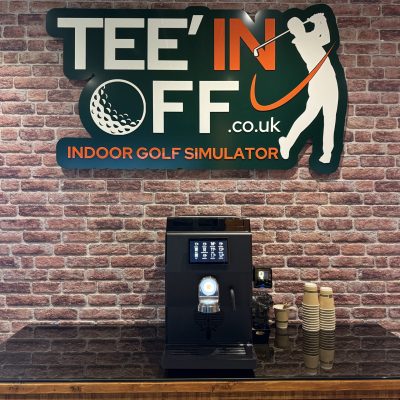 Self Serve Coffee Machine at Tee’in Off, Crymych, Pembrokeshire.